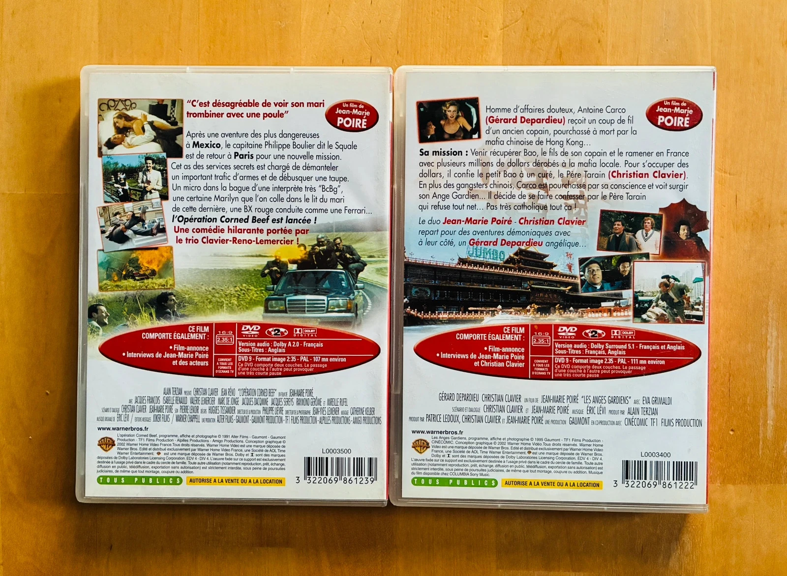 Lote de 2 DVD de culto de Jean-Marie Poiré: L’opération Corned Beef y Les Anges Gardiens. – photo 3